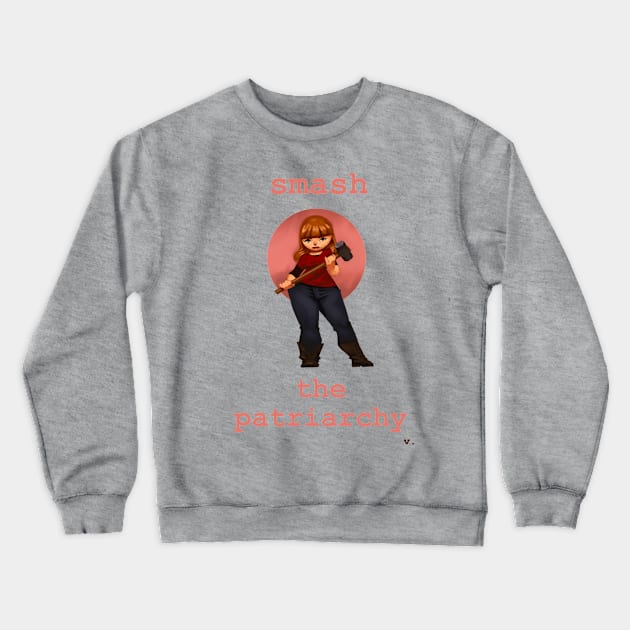 Smash the Patriarchy Crewneck Sweatshirt by valentinebarker